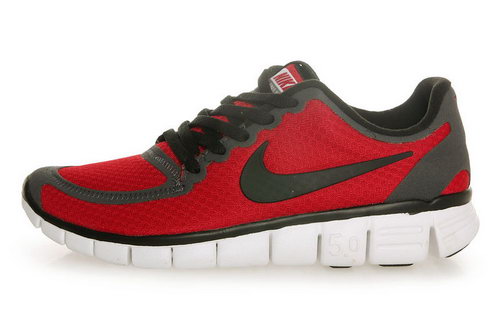 Nike Free 5.0 Womens & Mens (unisex) Red Black Low Cost